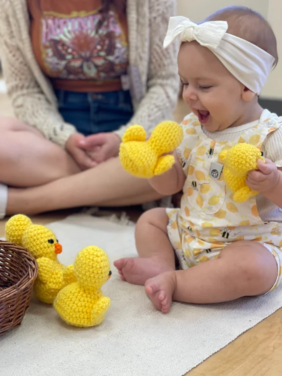 Little hands with materials